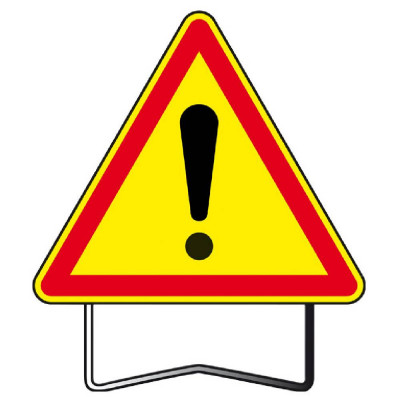 Panneau AK14 Danger C2 Taille 1000 – Signalisation Chantier Conforme NF