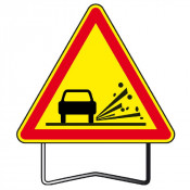 Panneau AK22 Gravillons T1 Taille 700 – Signalisation Zone Travaux