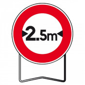 Panneau de Prescription B11 Interdit si Largeur Supérieure à 2,50 m – Signalisation Routière Sécuris