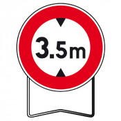 Panneau de Prescription B12 Interdit si Hauteur Supérieure à 3,50 m – Signalisation Routière Sécuris