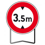 Panneau de Prescription B12 Interdit si Hauteur Supérieure à 3,50 m – Signalisation Routière Sécuris