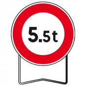 Panneau de Prescription B13 Interdit si Poids Supérieur à 5,5 T – Signalisation Routière Sécurisée –