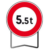 Panneau de Prescription B13 Interdit si Poids Supérieur à 5,5 T – Signalisation Routière Sécurisée –