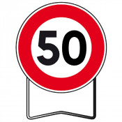 Panneau de Prescription B14 Limitation de Vitesse 50 km/h – Signalisation Routière Sécurisée – Haute