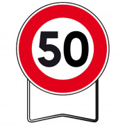 Panneau de Prescription B14 Limitation de Vitesse 50 km/h – Signalisation Routière Sécurisée – Haute
