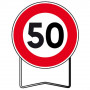 Panneau de Prescription B14 Limitation de Vitesse 50 km/h – Signalisation Routière Sécurisée – Haute
