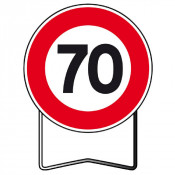 Panneau de Prescription B14 Limitation de Vitesse 70 km/h – Signalisation Routière Sécurisée – Haute
