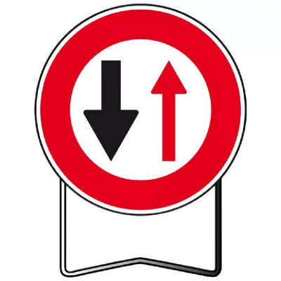 Panneau de Prescription B15 Sens de Circulation Non Prioritaire – Signalisation Routière Sécurisée –
