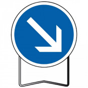 Panneau de Prescription B21a1 Passage Obligatoire à Droite – Signalisation Routière Sécurisée – Haut