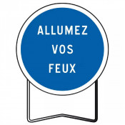 Panneau de Prescription B29 Allumez Vos Feux – Signalisation Routière Sécurisée – Haute Visibilité D