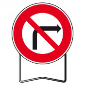 Panneau de Prescription B2b Interdit Tourner à Droite – Signalisation Routière Sécurisée – Haute Rés