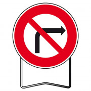 Panneau de Prescription B2b Interdit Tourner à Droite – Signalisation Routière Sécurisée – Haute Rés