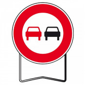 Panneau de Prescription B3 Voiture Interdit de Doubler – Signalisation Routière Sécurisée – Haute Ré