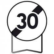 Panneau de Prescription B33 Fin de Limitation de Vitesse 30 km/h – Signalisation Routière Sécurisée 