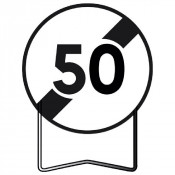 Panneau de Prescription B33 Fin de Limitation de Vitesse 50 km/h – Signalisation Routière Sécurisée 