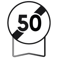 Panneau de Prescription B33 Fin de Limitation de Vitesse 50 km/h – Signalisation Routière Sécurisée 