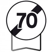 Panneau de Prescription B33 Fin de Limitation de Vitesse 70 km/h – Signalisation Routière Sécurisée 