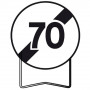 Panneau de Prescription B33 Fin de Limitation de Vitesse 70 km/h – Signalisation Routière Sécurisée 