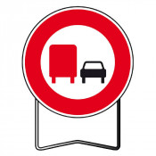 Panneau de Prescription B3a Camion Interdit Doubler – Signalisation Routière Sécurisée – Haute Résis