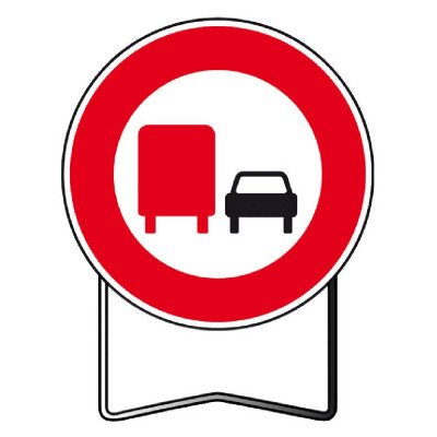 Panneau de Prescription B3a Camion Interdit Doubler – Signalisation Routière Sécurisée – Haute Résis