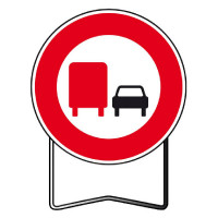 Panneau de Prescription B3a Camion Interdit Doubler – Signalisation Routière Sécurisée – Haute Résis