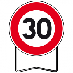Panneaux de prescription B14 Limitation de vitesse 30km/h