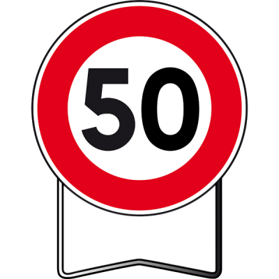 Panneaux de prescription B14 Limitation de vitesse 50km/h