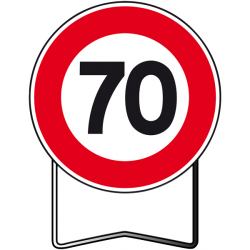 Panneaux de prescription B14 Limitation de vitesse 70km/h
