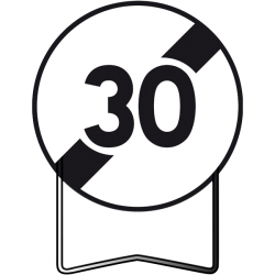 Panneaux de prescription B33 Fin de limitation de vitesse 30km/h
