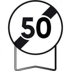 Panneaux de prescription B33 Fin de limitation de vitesse 50km/h