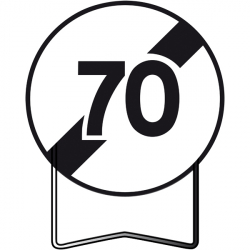 Panneaux de prescription B33 Fin de limitation de vitesse 70km/h