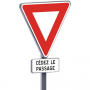 Panneaux routier Cédez le passage AB3a + M9c