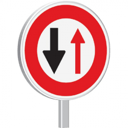 Panneaux routier Cédez passage à circulation sens inverse B15-650