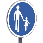 Panneaux routier "Chemin obligatoire pour piétons" - Type B