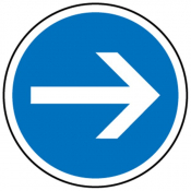 Panneaux routier Direction obligatoire à droite B21-1