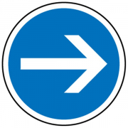 Panneaux routier Direction obligatoire à droite B21-1