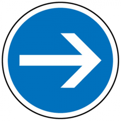 Panneaux routier Direction obligatoire à droite B21-1