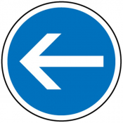 Panneaux routier Direction obligatoire à gauche B21-2