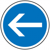 Panneaux routier Direction obligatoire à gauche B21-2