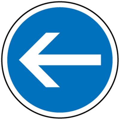 Panneaux routier Direction obligatoire à gauche B21-2