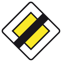 Panneaux routier Fin de route prioritaire AB7 Panneaux routier Fin de route prioritaire AB7