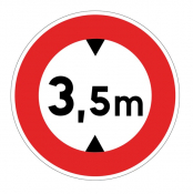 Panneaux routier Limitation de hauteur B12