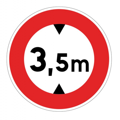 Panneaux routier Limitation de hauteur B12