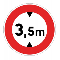 Panneaux routier Limitation de hauteur B12
