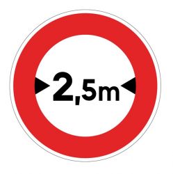 Panneaux routier Limitation de largeur B11
