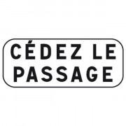 Panonceau d'indication "Cédez le passage" M9c