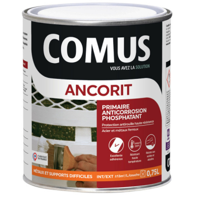 Primaire Anti Rouille, Anticorrosion Pour Métaux  - Haute Adhérence Avant Peinture  - Mat - ANCORT C