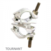 Collier avec vis tournant diam. 49 mm en acier galvanisé
