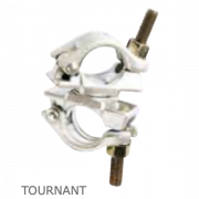 Collier avec vis tournant diam. 49 mm en acier galvanisé