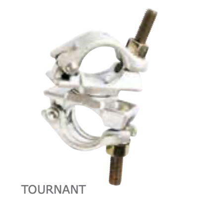 Collier avec vis tournant diam. 49 mm en acier galvanisé
